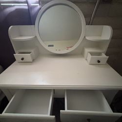 White Small Vanity For Teens 