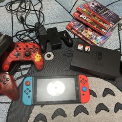 Nintendo Switch Neon Blue and Red Joy‑Con And Dock, Controllers