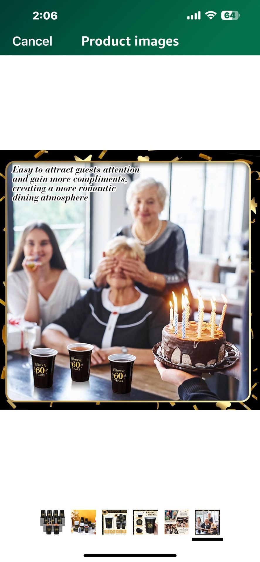 100 Pcs 60th Birthday Cups Bulk, Cheers to 60 Years 16 oz Disposable Plastic Cups for Men Women 60th Birthday Wedding Anniversary Party Favors Decorat