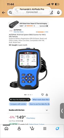 AUTOPHIX 7610 Full System OBD2 Scanner