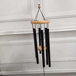 Outdoor Wind Chimes Tone Memorial Windchimes Metal Minimalist Modern Decor for Garden Patio Backyard Relaxation Black