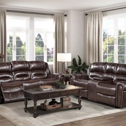 Center Hill Brown Reclining Living Room Set ( sectional couch sofa loveseat recliner options