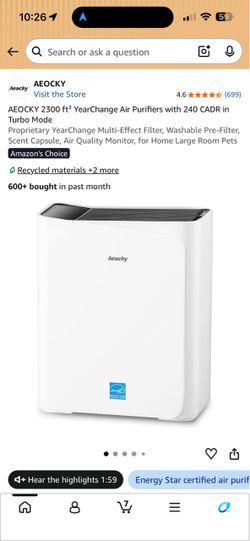 AEOCKY 2300 ft² Air Purifier 240 CADR