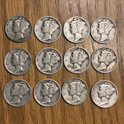 Silver Mercury Dime Collection!  All Different 