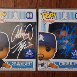 Funko Pop! Gabriel Iglesias Stadium Fluffy Blue Dodgers SIGNED w/Pop Protector