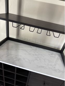 Bar with LED letter lights & canvas