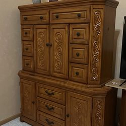 Vintage Wood Armoire