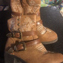 Little Girls Fancy Western Boots. Size 8C