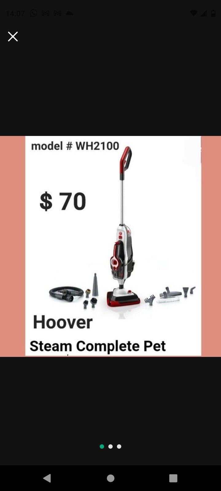 New Hoover Pet Steam