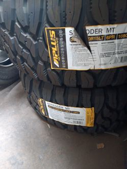 New set of tires aplus mud terrain 33 1250 15 lt