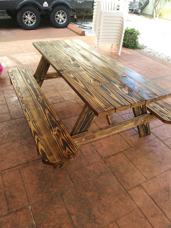 Rustic Picnic Table For In North Miami Beach Fl Offerup Rustic Picnic Table
