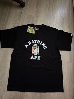 BAPE black t-shirt with white logo