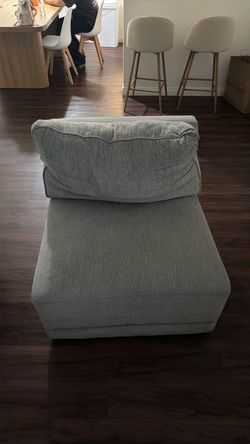 Single gray sofa