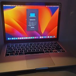 Refurbished Macbook pro 2012 retina, i5 2.5ghz, 8gb ram, 256gb ssd, ventura