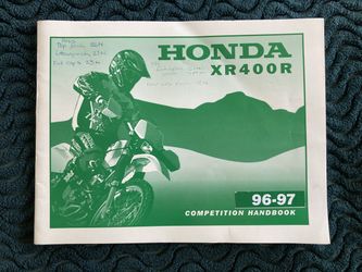 Competition shop Manual for Honda XR400