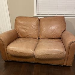 Leather Loveseat 