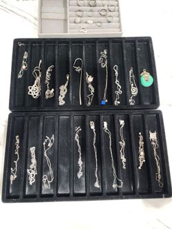 Silver women's jwerly Lot Chains & rings 275$