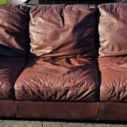 Chocolate Brown Leather Sofa