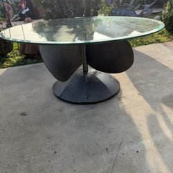 Beautiful Industrial Ship Propeller Style Coffee Table
