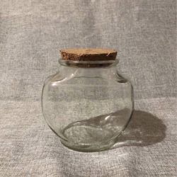 Vintage Herb Cork Lid Apothecary Jar