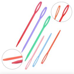 🪡 23pc Colorful Plastic Sewing Needles for Kids – Large Eye – Great for Weaving & Learning!