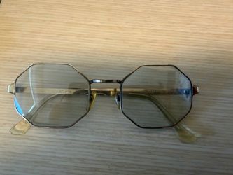ITEK Sunspree Vintage Octagonal Gold Metal Frame Eyeglasses