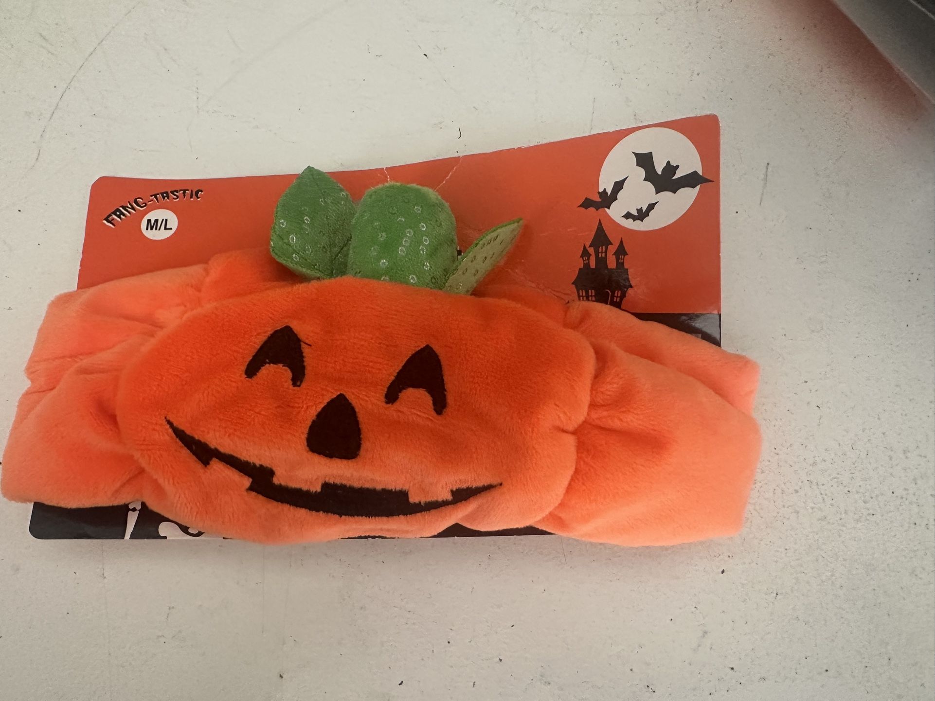 New Pumpkin Halloween Dog Headband Size M/L 