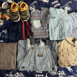 Clothing for children size 18 and 24 months shoes 5C