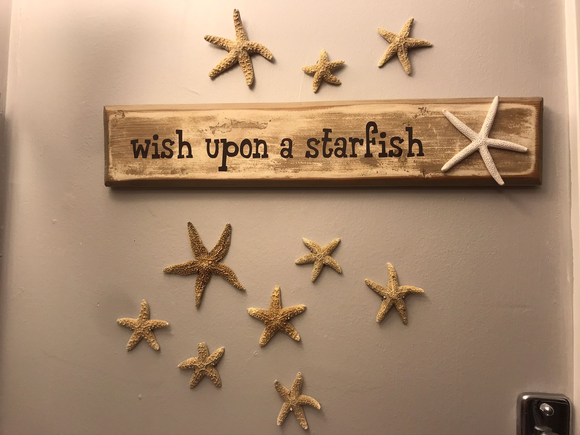 FUN hand made sign - INCLUDES starfish!!