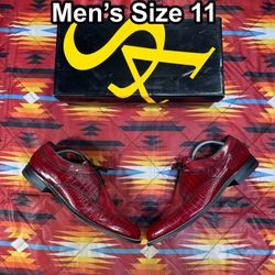 Stacy Adams Dayton Red Leather Wingtip Oxford  Men’s Size 11 D