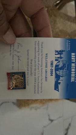 Navy Memorial Pin
