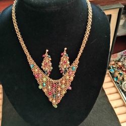Women's Necklaces And Drop Earrings Set 