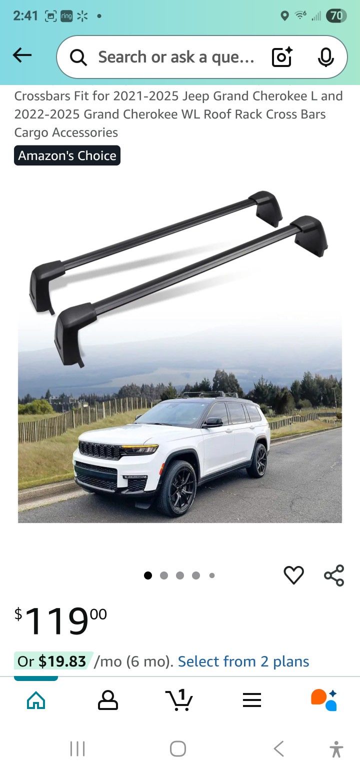 CROSS BAR'S for JEEP GRAND CHEROKEE