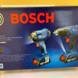 Bosch 2-Tool 18-Volt Power Tool Combo Kit with Soft Case (Charger Including 