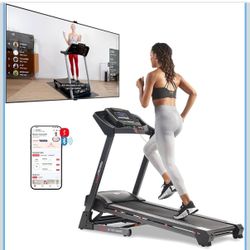 New In Box Sunny Health & Fitness Smart Wi-Fi Treadmill with Auto Incline Premium