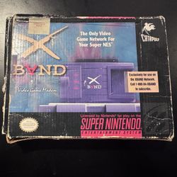 Rare XBAND Modem for SNES Super Nintendo - Boxed w/ Modem, Retro Online Gaming History!