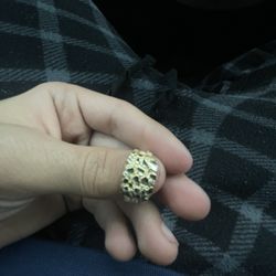 14K Gold Nugget Ring 