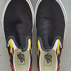 New Vans - 9 Mens / 10.5 Women  (Black & Fire)