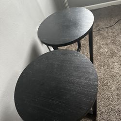 Two circle end tables