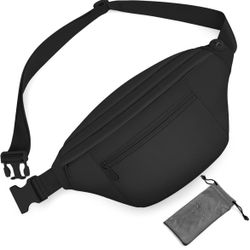 Crossbody Fanny Pack With 3 Zippers, 3 Pockets Fanny Pack For Women Gifts, Big Belt Bag For Sports Running, Anti Theft Waist Bag For Travel With Mini 