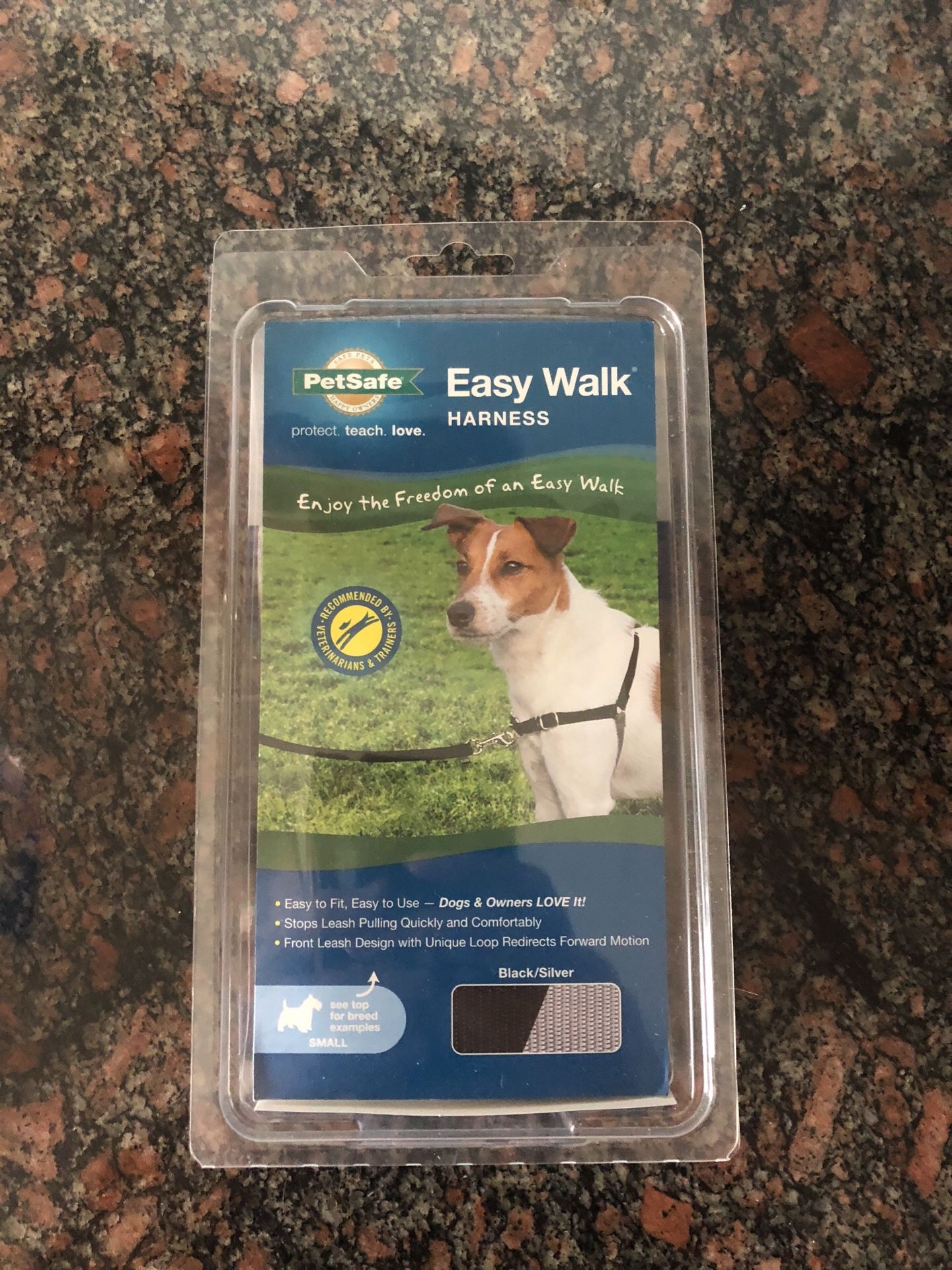 Used Black Small Dog Easy Walk Harness