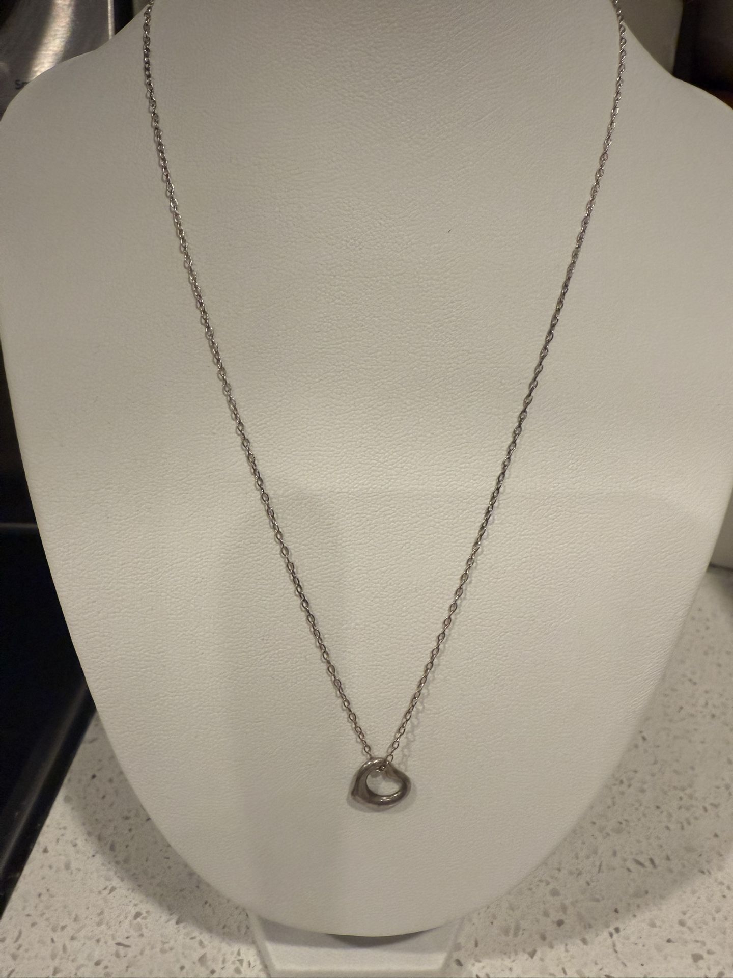 Sterling 925 heart pendant slider 16 inch chain