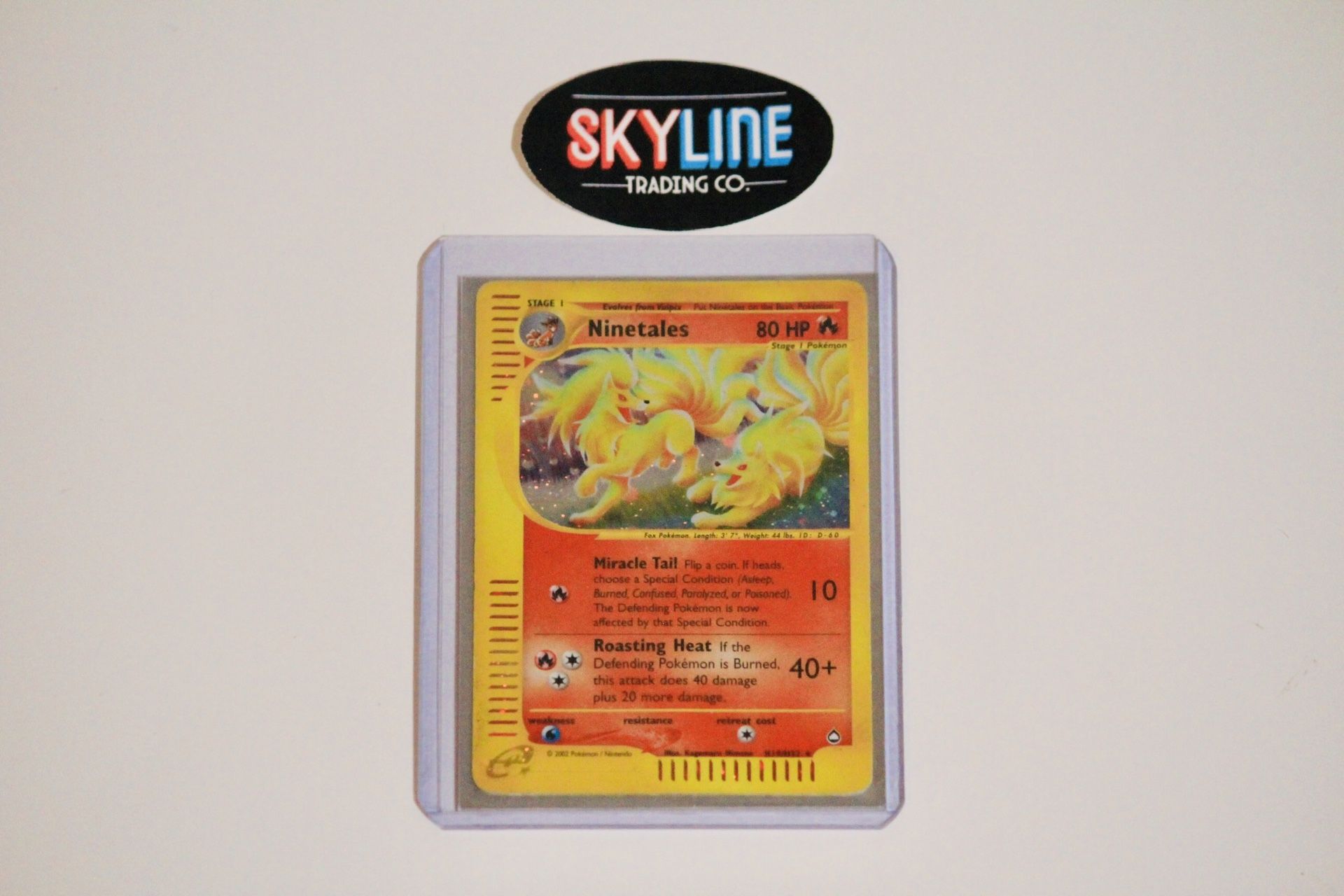 Ninetales Aquapolis E Reader Holo Rare Pokémon Card