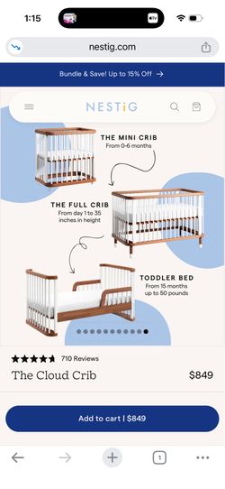 Nestig Crib/ Toddler Bed