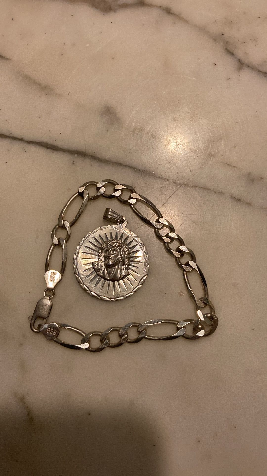 Bracelet And Jesus Pendent
