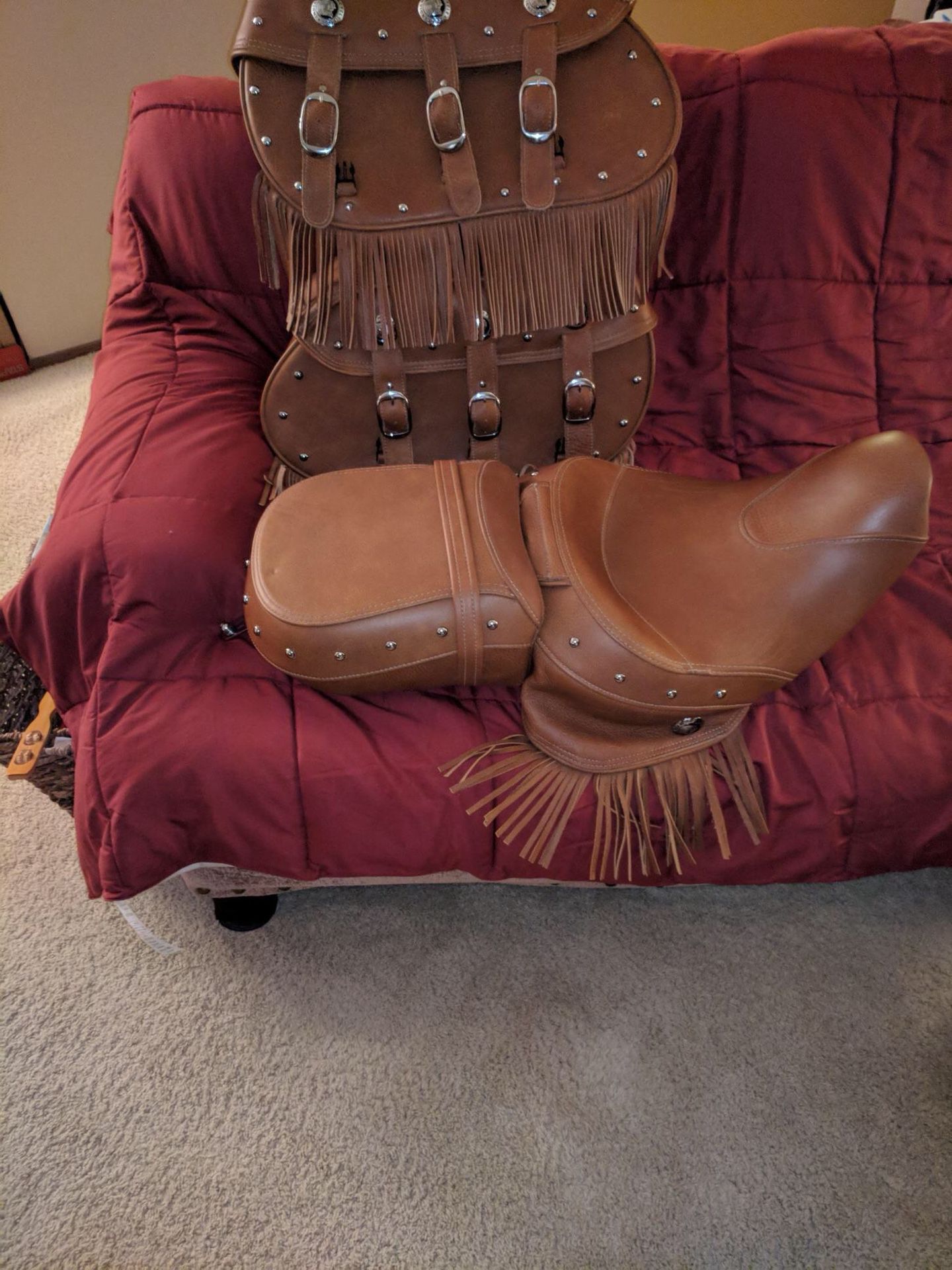 Indian motorcycle Vintage Classic seat and leather bags