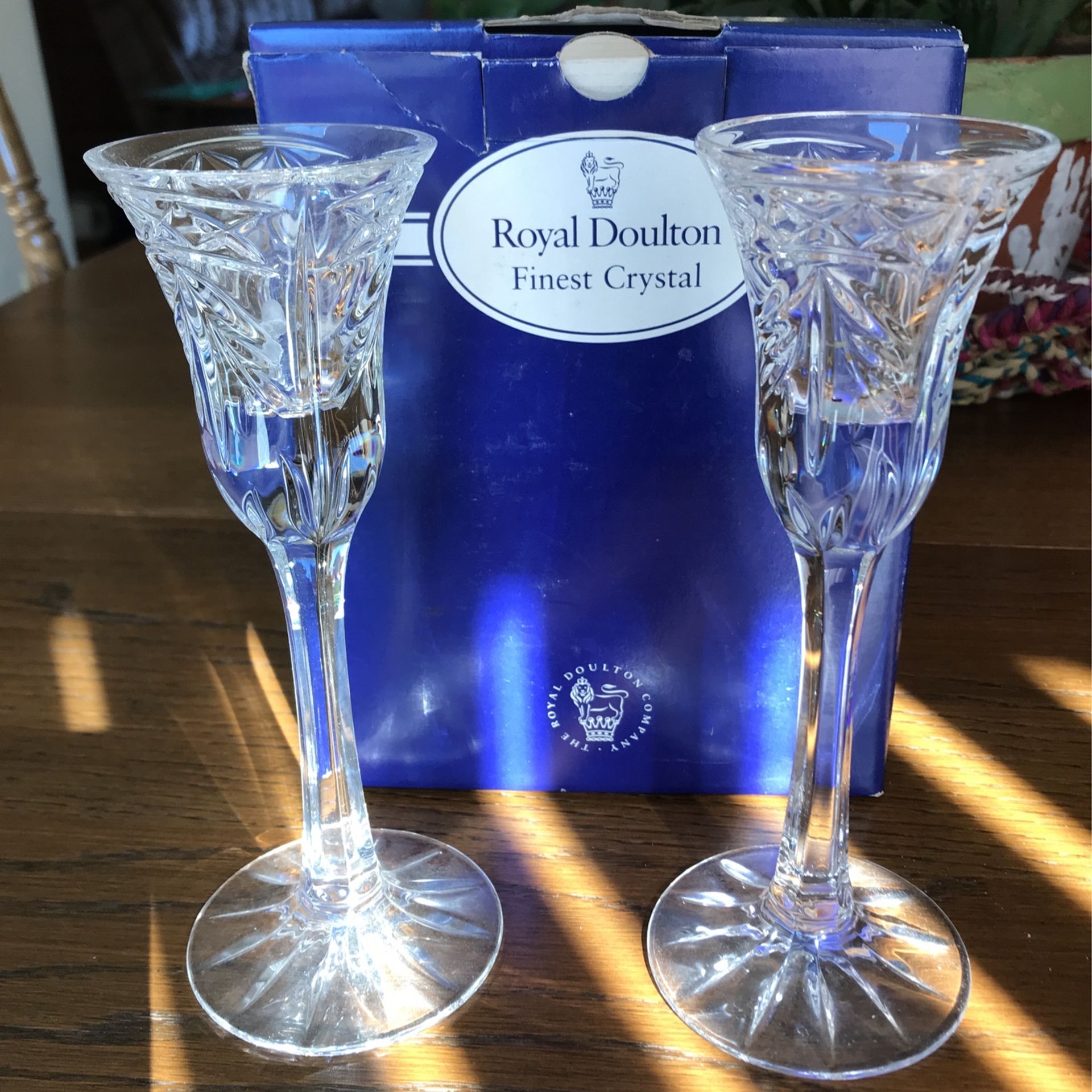 Royal Doulton Fine Crystal Candle sticks