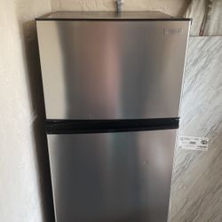 Stainless Steel Mini Refrigerator With Freezer