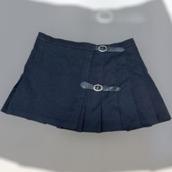 Brandy Melville Pleated Mini Skirt With Adjustable Buckles 