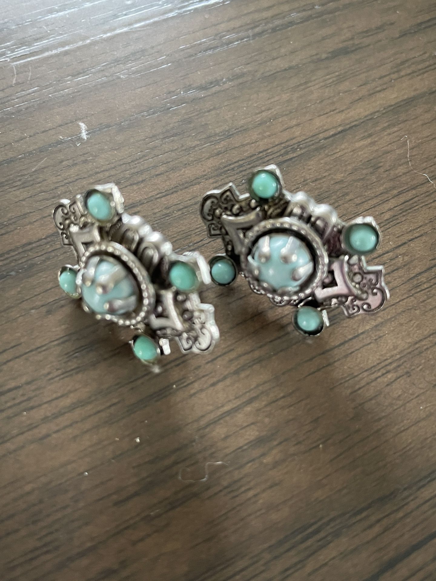 Old Small Turquoise Earrings 
